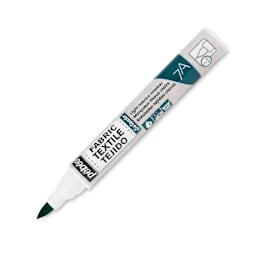 Pebeo 7A Light Fabric Brush Marker - Green, 1 mm (Cap off)
