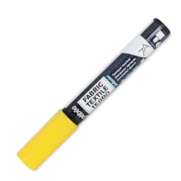 Pebeo 7A Opaque Fabric Marker - Yellow, 4 mm (Cap on)