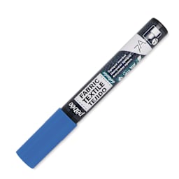 Pebeo 7A Opaque Fabric Marker - Blue, 4 mm (Cap on)
