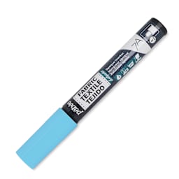 Pebeo 7A Opaque Fabric Marker - Pastel Blue, 4 mm (Cap on)