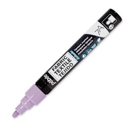 Pebeo 7A Opaque Fabric Marker - Pastel Violet, 4 mm (Cap off)