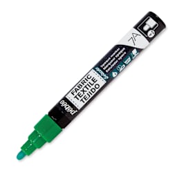 Pebeo 7A Opaque Fabric Marker - Green, 4 mm (Cap off)