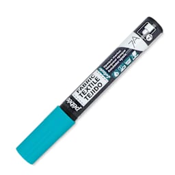 Pebeo 7A Opaque Fabric Marker - Emerald Green, 4 mm (Cap on)