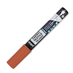 Pebeo 7A Opaque Fabric Marker - Copper, 4 mm (Cap on)
