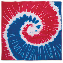 Carolina Tie Dye Bandana - Patriotic Swirl Bandana unfolded
