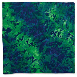 Carolina Tie Dye Bandana - Blue and Green bandana unfolded
