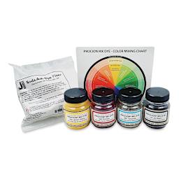 Jacquard Procion MX Fiber Reactive Cold Water Dye - Starter Set, Set of 4, 2/3 oz Jars (Out of packaging)