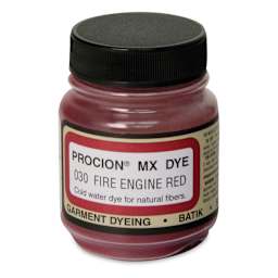 Jacquard Procion MX Fiber Reactive Cold Water Dye - Fire Engine Red, 2/3 oz jar