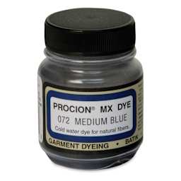 Jacquard Procion MX Fiber Reactive Cold Water Dye - Medium Blue, 2/3 oz jar