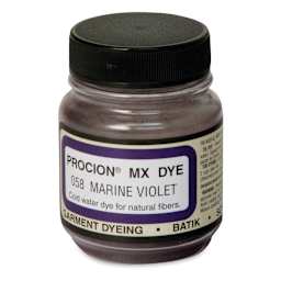 Jacquard Procion MX Fiber Reactive Cold Water Dye - Marine Violet, 2/3 oz jar
