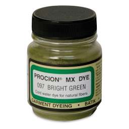 Jacquard Procion MX Fiber Reactive Cold Water Dye - Bright Green, 2/3 oz jar