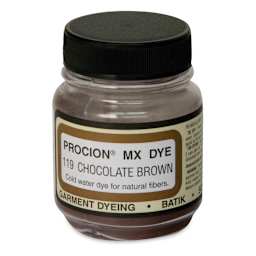 Jacquard Procion MX Fiber Reactive Cold Water Dye - Chocolate Brown, 2/3 oz jar