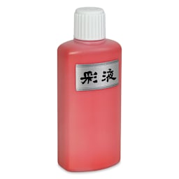 Aitoh Boku-Undo Suminagashi Marbling Ink - Red, 6.75 oz, Bottle (Angled view)