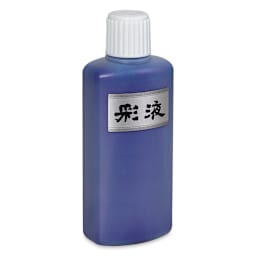 Aitoh Boku-Undo Suminagashi Marbling Ink - Blue, 6.75 oz, Bottle (Angled view)