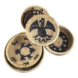 Rit ProLine Powder Dye - Handmade basket with dyed designs
