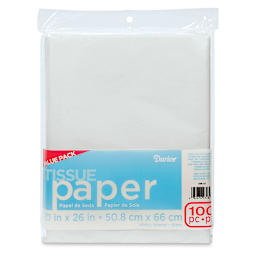Darice Tissue Paper - White, 100 Sheets, 20" x 26"