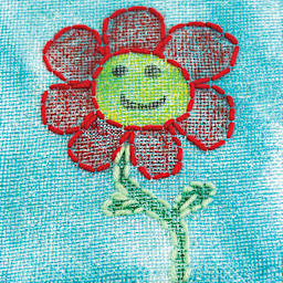 Roylco Paper Mesh - Stitched and painted Flower project