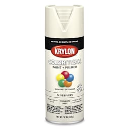 Krylon Colormaxx Spray Paint - Ivory, Gloss, 12 oz