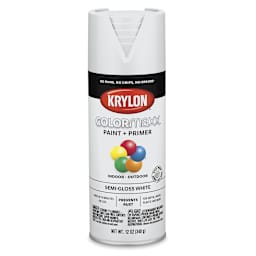 Krylon Colormaxx Spray Paint - White, Semi-Gloss, 12 oz