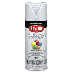 Krylon Colormaxx Spray Paint - Pewter Gray, Gloss, 12 oz