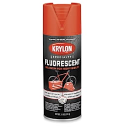 Krylon Fluorescent Spray Paint - Fluorescent Red-Orange, 12 oz can