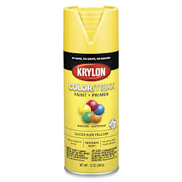Krylon Colormaxx Spray Paint - Sun Yellow, Gloss, 12 oz