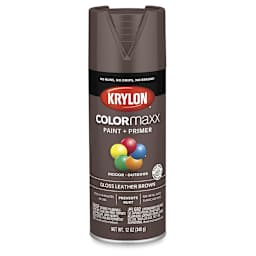 Krylon Colormaxx Spray Paint - Leather Brown, Gloss, 12 oz