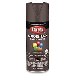 Krylon Colormaxx Spray Paint - Leather Brown, Satin, 12 oz