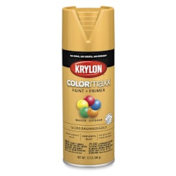 Krylon Colormaxx Spray Paint - Bauhaus Gold, Gloss, 12 oz