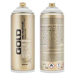 Montana Gold Acrylic Professional Spray Paint - Dolomite, 400 ml (Front and back of spray can)