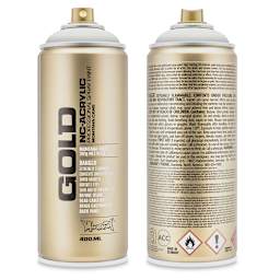 Montana Gold Acrylic Professional Spray Paint - Ceramic, 400 ml (Front and back of spray can)