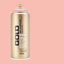 Montana Gold Acrylic Professional Spray Paint - Shrimp Pastel, 400 ml (Spray can with color swatch)