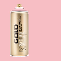 Montana Gold Acrylic Professional Spray Paint - Lychee, 400 ml (Spray can with color swatch)