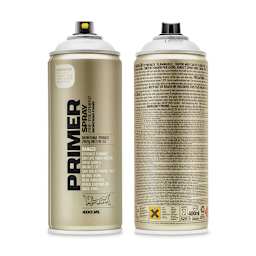 Montana Primer Spray - for use on Plastic, Front and back of spray can shown 