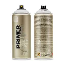 Montana Primer Spray - for Universal use, Front and back of spray can shown