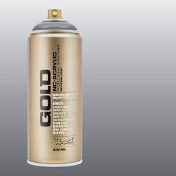 Montana Gold Acrylic Transparent Spray Paint - Transparent Mystic Black, 400 ml can with color swatch