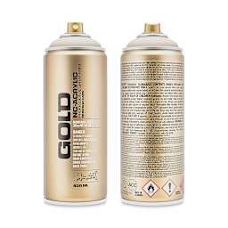 Montana Gold Acrylic Professional Spray Paint - Bone, 400 ml (Front and back of spray can)