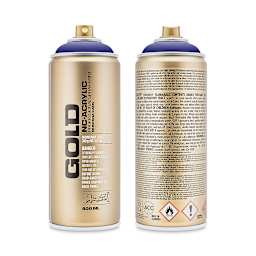 Montana Gold Acrylic Professional Spray Paint - Gonzo, 400 ml (Front and back of spray can)