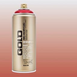 Montana Gold Acrylic Professional Spray Paint - Transparent Ketchup, 400 ml (Spray can with color swatch)