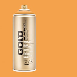 Montana Gold Acrylic Professional Spray Paint - Blast Orange, 400 ml (Spray can with color swatch)