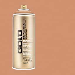 Montana Gold Acrylic Professional Spray Paint - Toffee, 400 ml (Spray can with color swatch)