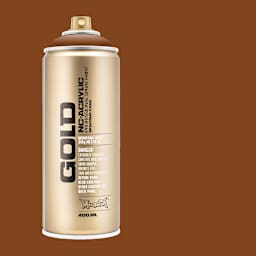 Montana Gold Acrylic Professional Spray Paint - Hazelnut, 400 ml (Spray can with color swatch)