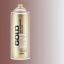 Montana Gold Acrylic Chrome Effect Spray Paint - Copperchrome (Metallic), 400 ml (Spray can with color swatch)