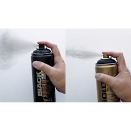 Montana Gold Acrylic Professional Spray Paints, spraying