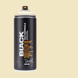 Montana Black Spray Paint - Ivory, 400 ml can with swatch