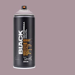 Montana Black Spray Paint - Gut, 400 ml can with swatch
