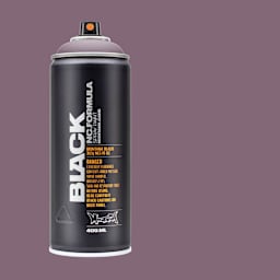 Montana Black Spray Paint - Kidney, 400 ml can with swatch