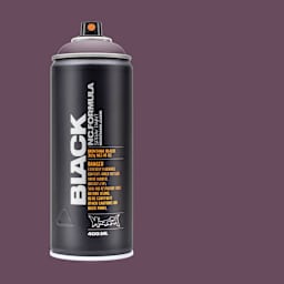 Montana Black Spray Paint - Liver, 400 ml can with swatch