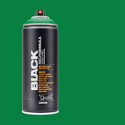 Montana Black Spray Paint - Boston, 400 ml can with swatch