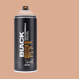 Montana Black Spray Paint - Iced Coffee, 400 ml can with swatch